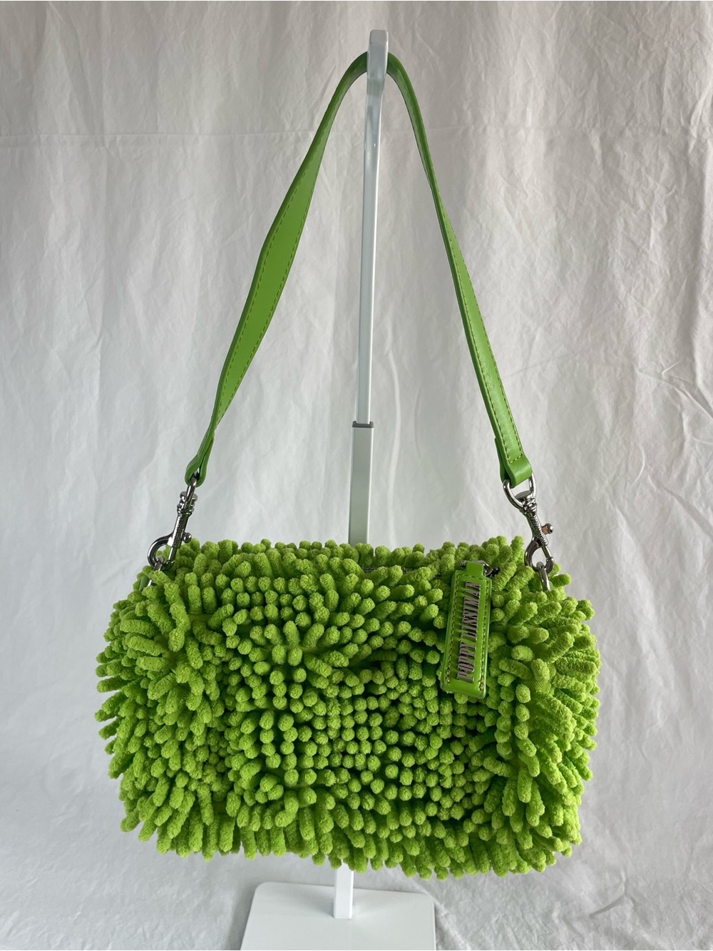 Poppy Lissiman Green Textured Shoulder Bag